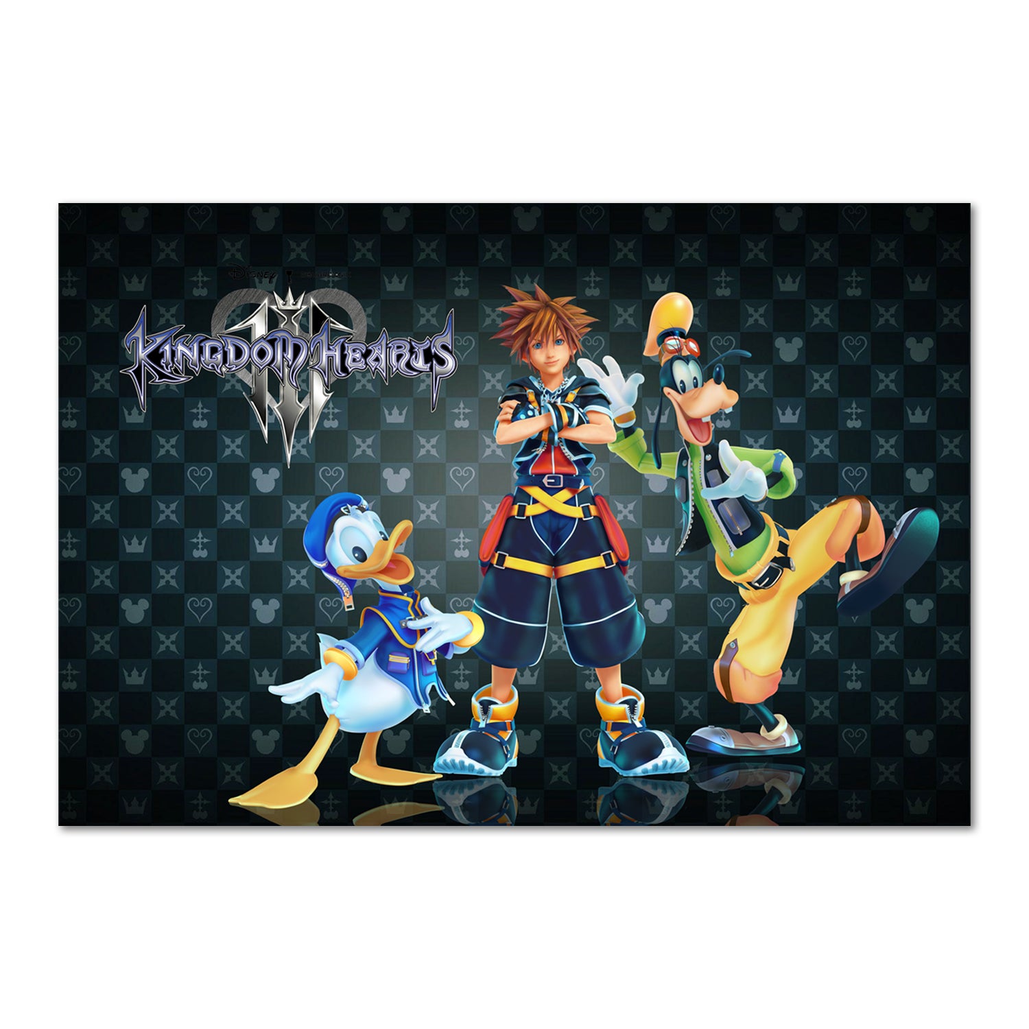 Kingdom Hearts II Donald Duck, Sora and Goofy poster print